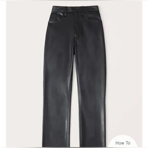 Abercrombie leather straight leg pant